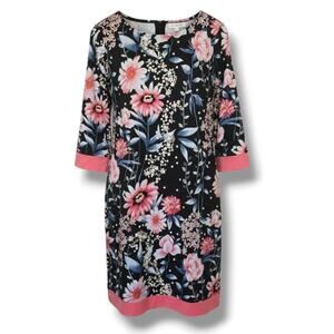 Croft & Barrow Women’s Floral 3/4 Sleeve Shift Dress – Size Small